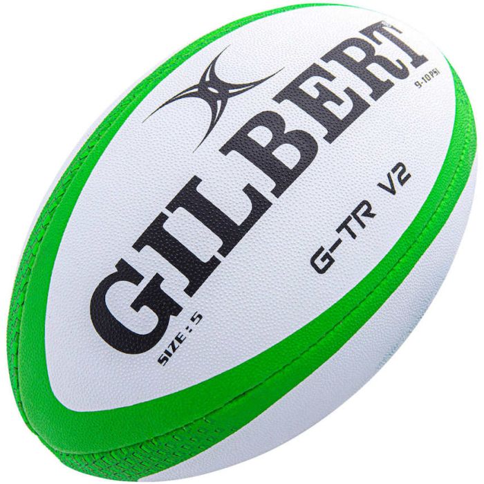 Gilbert GTR-V2 7S rugby ball white green size 5