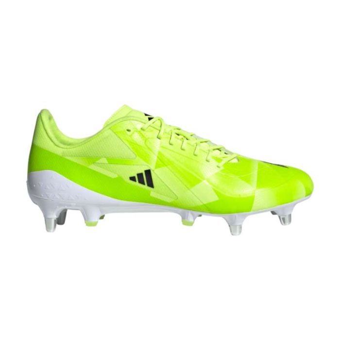 Adidas Adizero RS15 Ultimate SG rugby boot fluo yellow side profile view