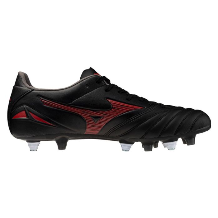 Rugby Boots Morelia Neo IV Pro Mix Hybrid Studs Mixed Ground Black and Red - Mizuno
