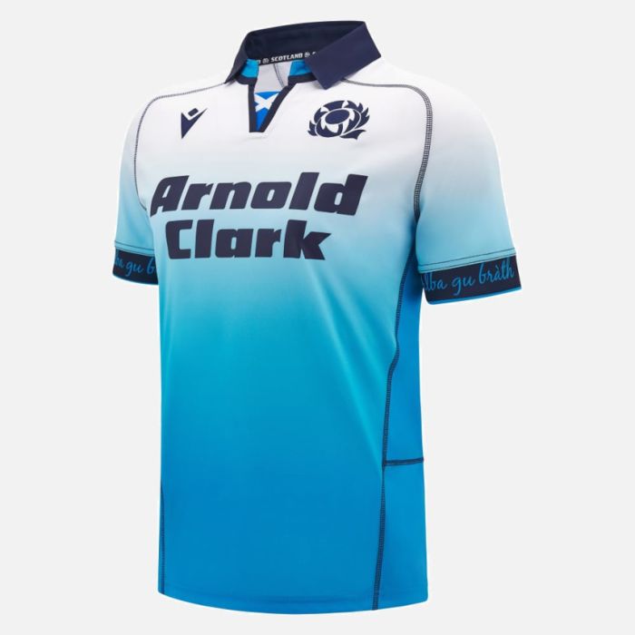 Scotland away rugby jersey blue white Macron 2024/2025