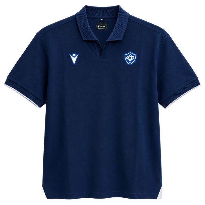 Black Castres Olympique rugby travel polo player 2026 Macron