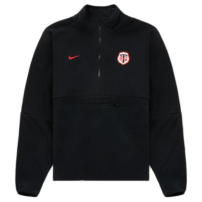 Stade Toulousain Nike 2026/27 rugby fleece black red front view