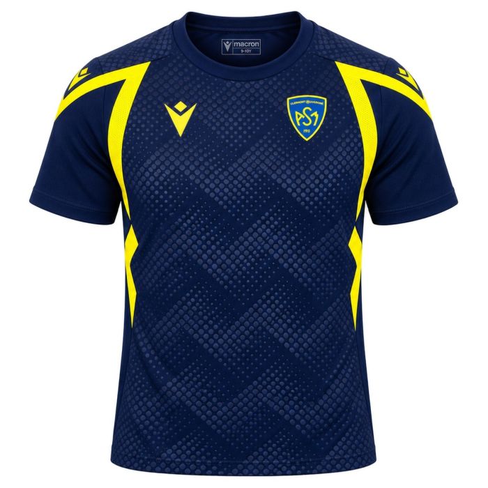 ASM Clermont children's rugby training jersey navy Macron 2026/27