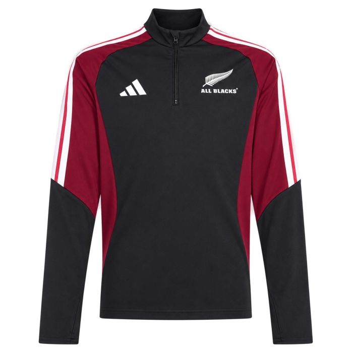 All Blacks Adidas junior black rugby training jacket with silver fern