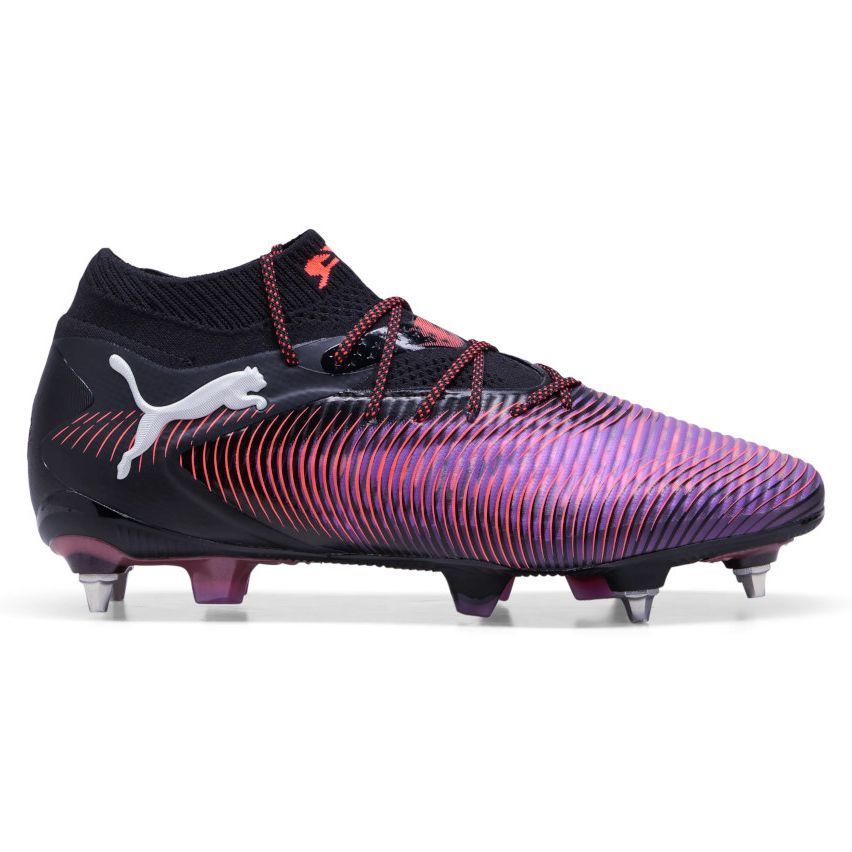 Future 8 Ultimate MxSG Rugby Boots Hybrid Cleats for Mixed/Soft Ground Purple/Black/Orange - Puma