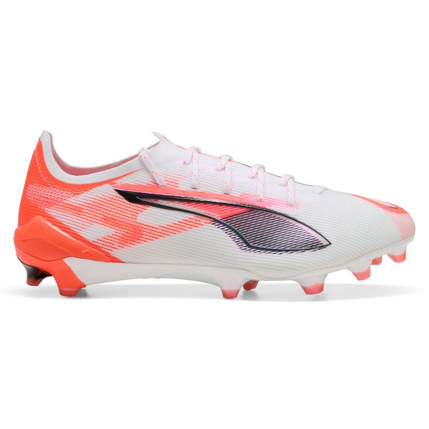 Rugby Shoes Ultra 5 Ultimate FG Firm Ground White/Red - Puma