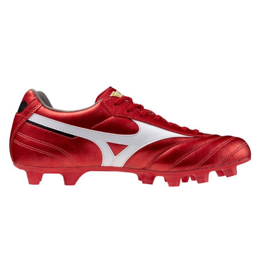 Rugby Boots Morelia II Club MD Moulded Studs Firm Ground Red - Mizuno
