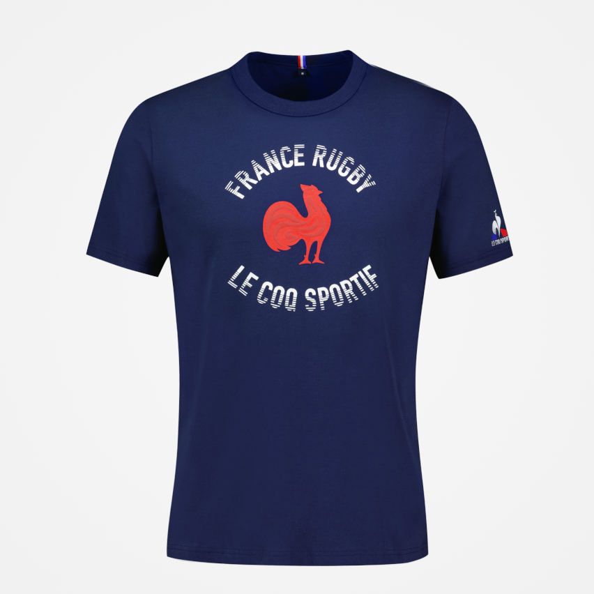 France Rugby Fanwear Blue T-Shirt - Le Coq Sportif