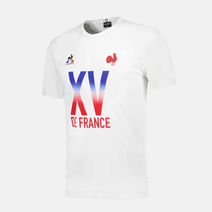 Rugby Fanwear 2 France White T-Shirt - Le Coq Sportif