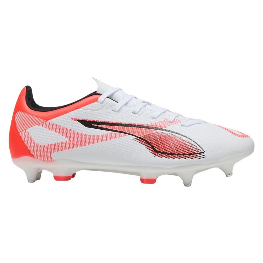 Rugby Shoes Ultra 5 Play MxSG Hybrid Cleats White/Red Terrain - Puma