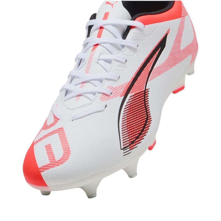 Rugby Shoes Ultra 5 Play MxSG Hybrid Cleats White/Red Terrain - Puma