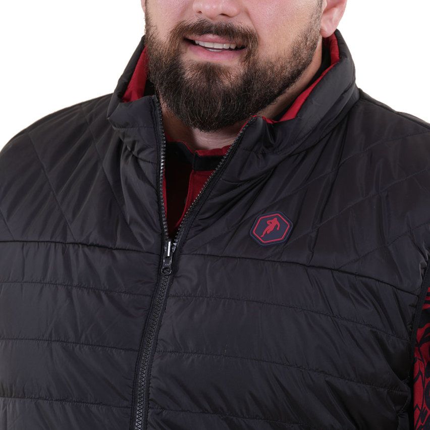 Reversible Sleeveless Jacket Maori Black/Red - RUCKFIELD