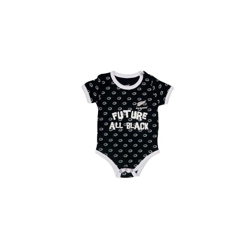 Official Baby Rugby Bodysuit All Blacks Black - Dusport