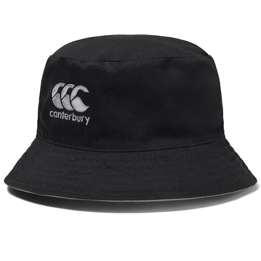Ireland Reversible Rugby Bucket Hat Black and Grey - Canterbury