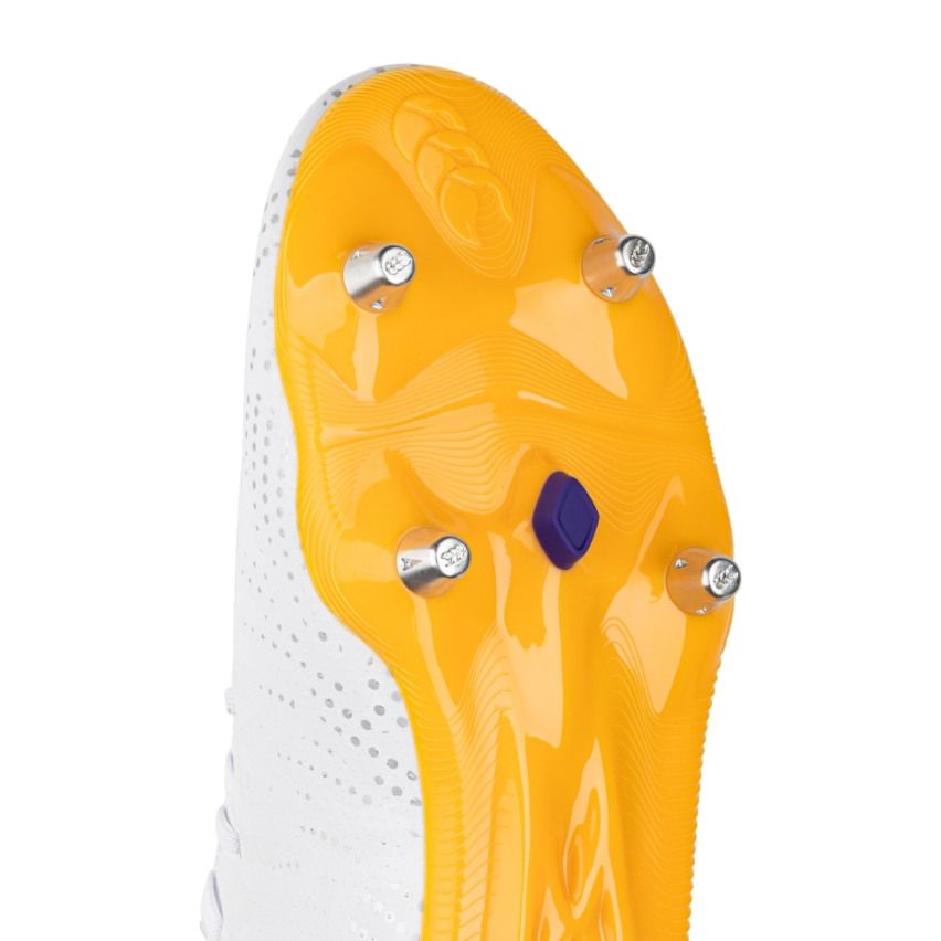 Rugby Boots Speed Infinite Team SG Hybrid All-Terrain White/Yellow - Canterbury