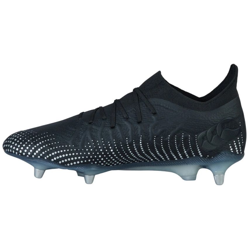 Speed Infinite Elite SG Rugby Boots Hybrid Studs All-Terrain Black/Silver - Canterbury