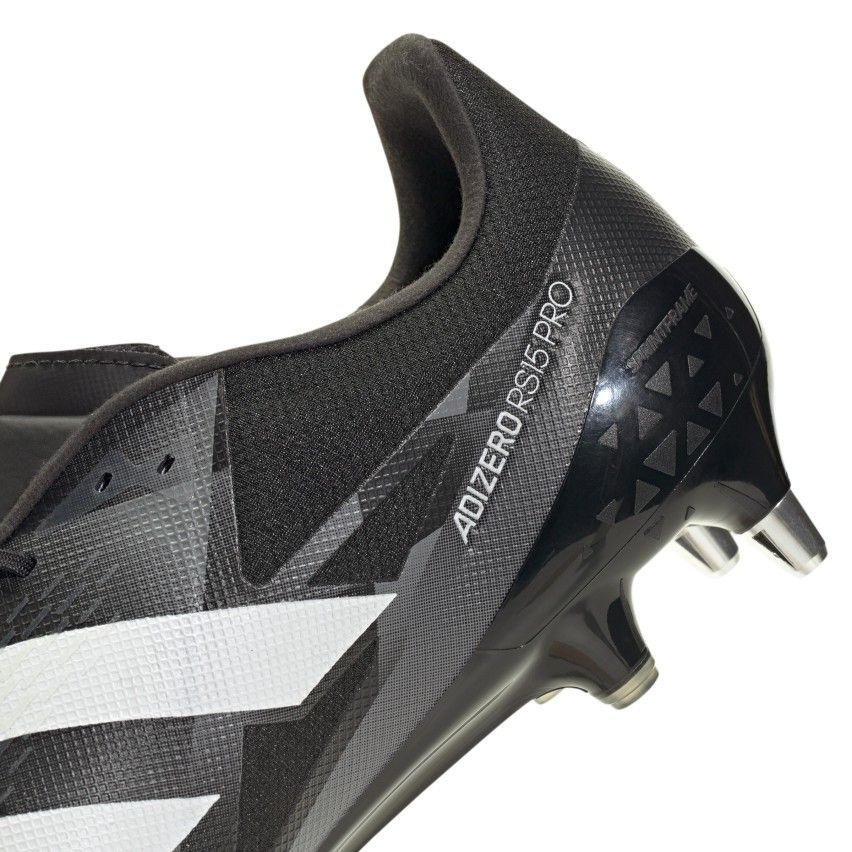 Adizero RS15 Pro Rugby Screw-in Boots Black / White / Grey - Adidas