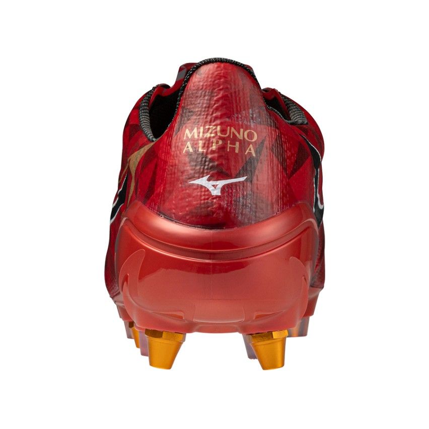 Rugby Boots Alpha II Japan Mix Hybrid Studs All-Terrain Red - Mizuno