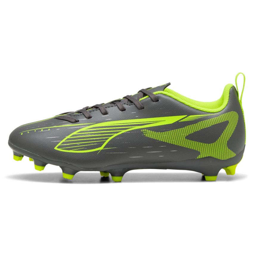 Kids' Ultra 5 Play Rugby Boots FG/AG Molded Studs Firm Ground Grey/Green - Puma