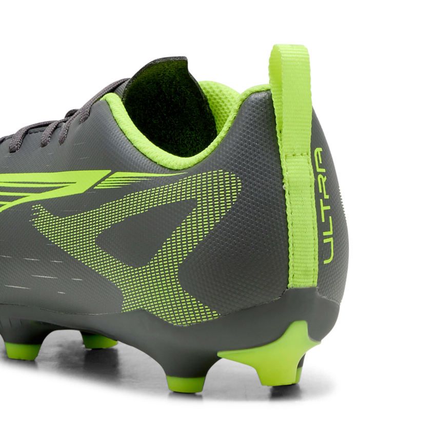 Kids' Ultra 5 Play Rugby Boots FG/AG Molded Studs Firm Ground Grey/Green - Puma