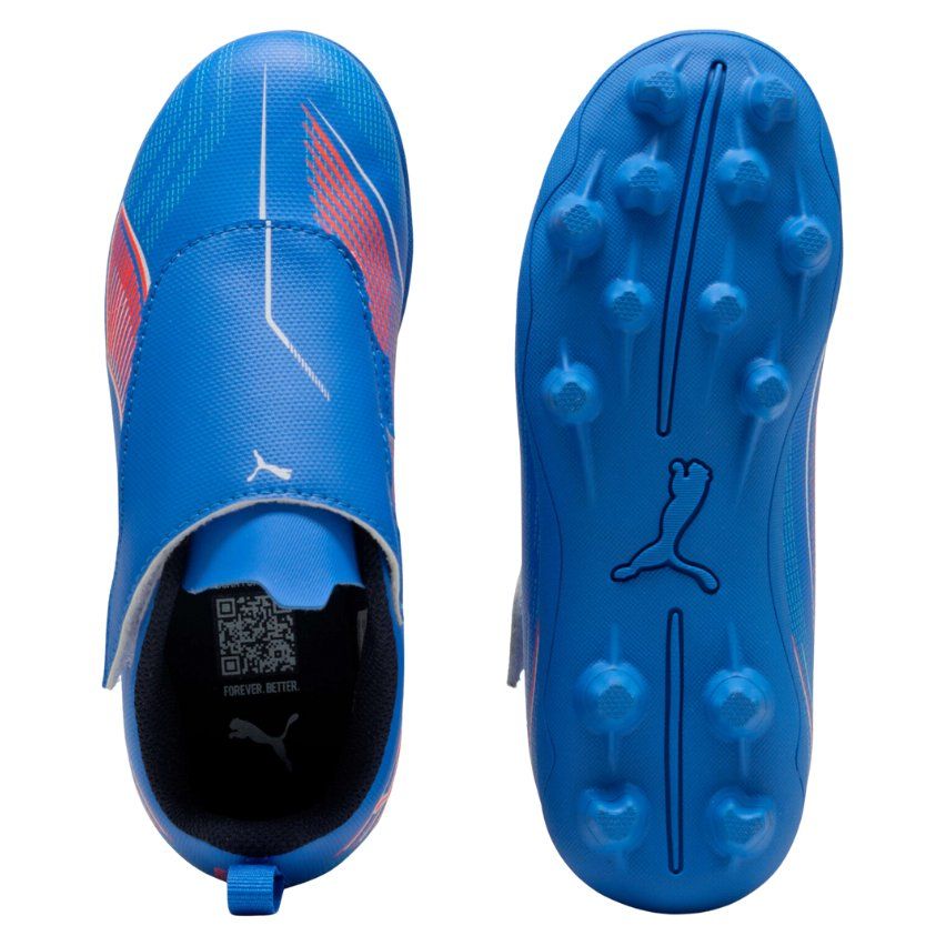 Chaussures Rugby Enfant Ultra 6 Play V FG/AG Moulded Studs Dry Ground Blue Orange - Puma