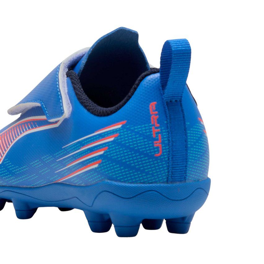 Chaussures Rugby Enfant Ultra 6 Play V FG/AG Moulded Studs Dry Ground Blue Orange - Puma