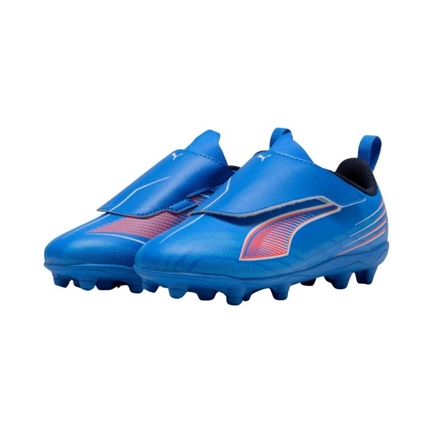 Chaussures Rugby Enfant Ultra 6 Play V FG/AG Moulded Studs Dry Ground Blue Orange - Puma