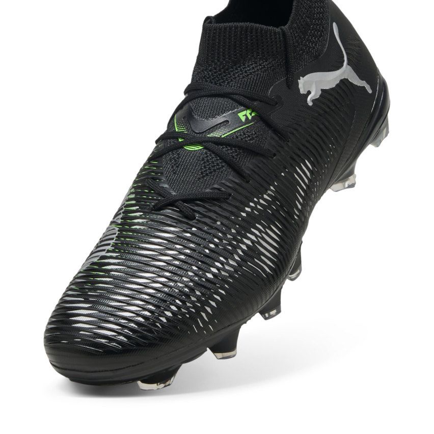 Rugby Shoes FUTURE 8 Match FG/AG Moulded Cleats for Firm Ground Black/Green - Puma