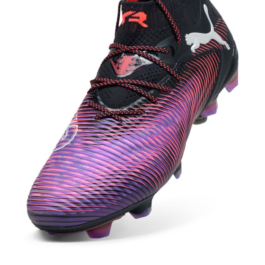 Puma Future 8 Ultimate FG Rugby Shoes Molded Cleats for Firm Ground Purple/Black/Orange - Puma