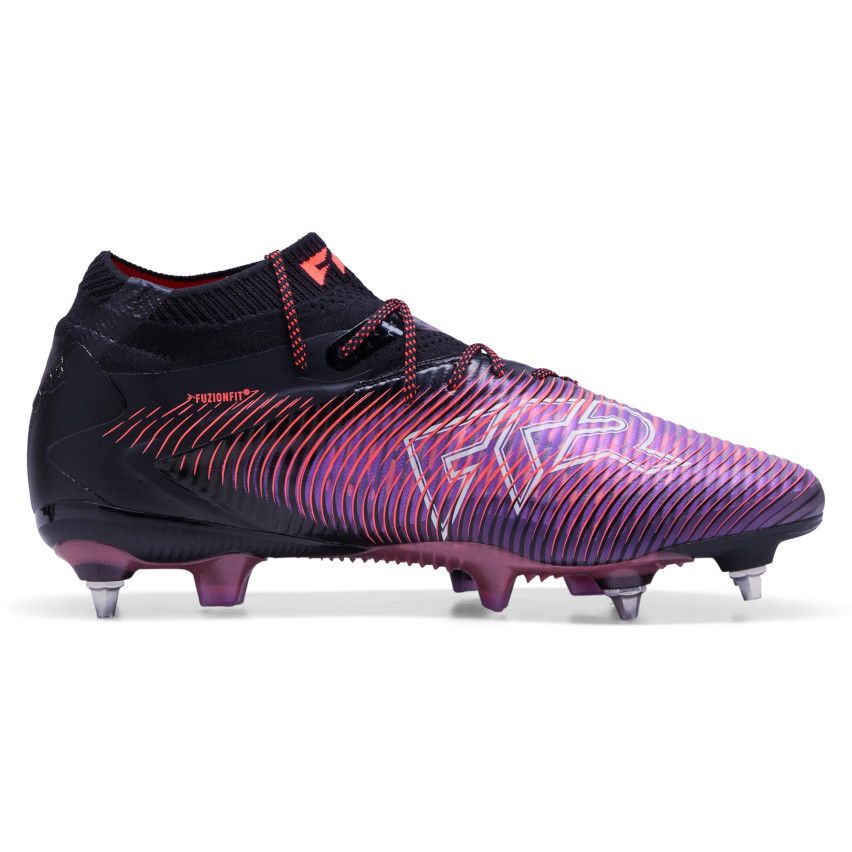 Future 8 Ultimate MxSG Rugby Boots Hybrid Cleats for Mixed/Soft Ground Purple/Black/Orange - Puma