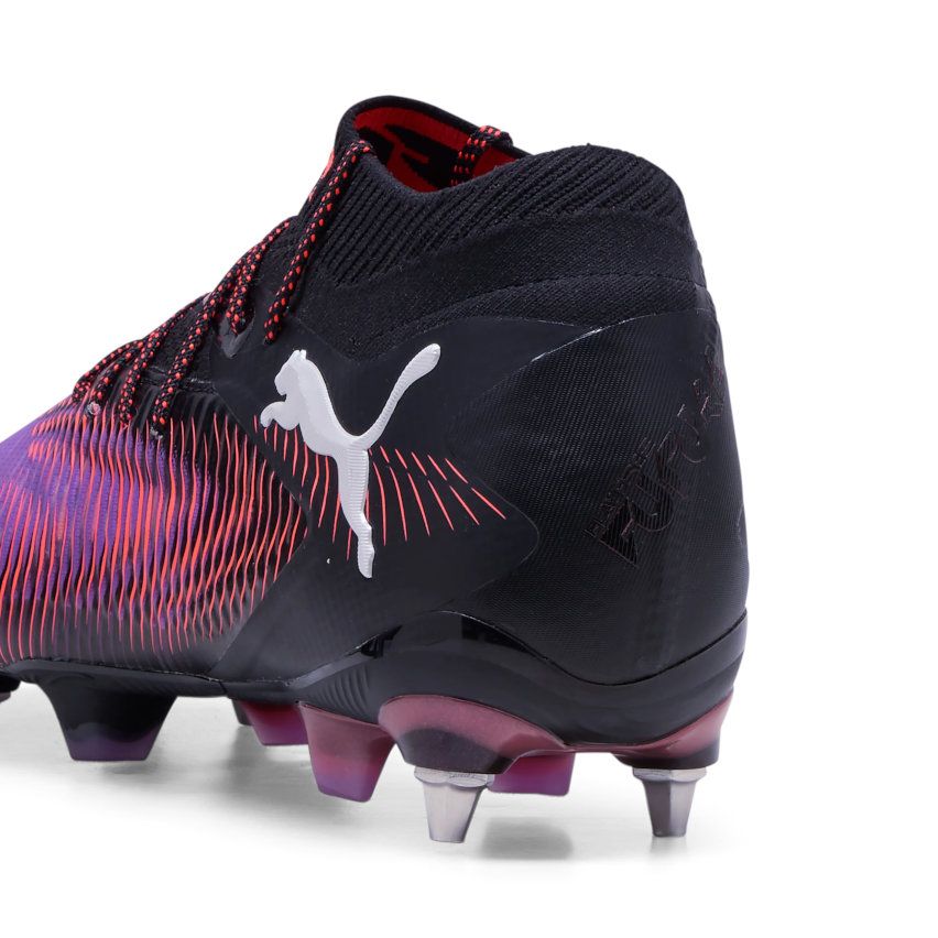 Future 8 Ultimate MxSG Rugby Boots Hybrid Cleats for Mixed/Soft Ground Purple/Black/Orange - Puma