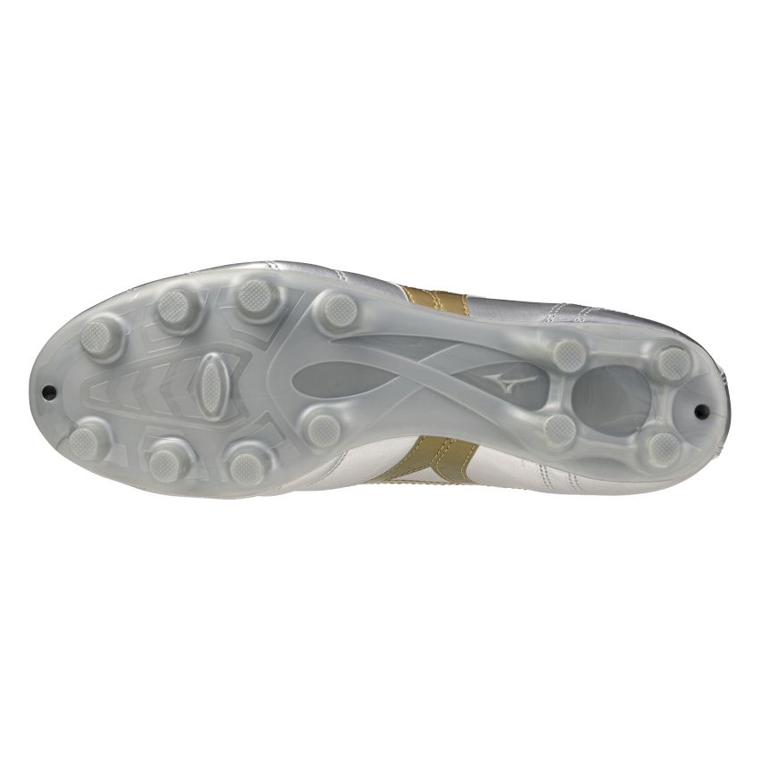 Rugby Shoes Morelia II Club MD Molded Studs Firm Ground Silver/Gold - Mizuno