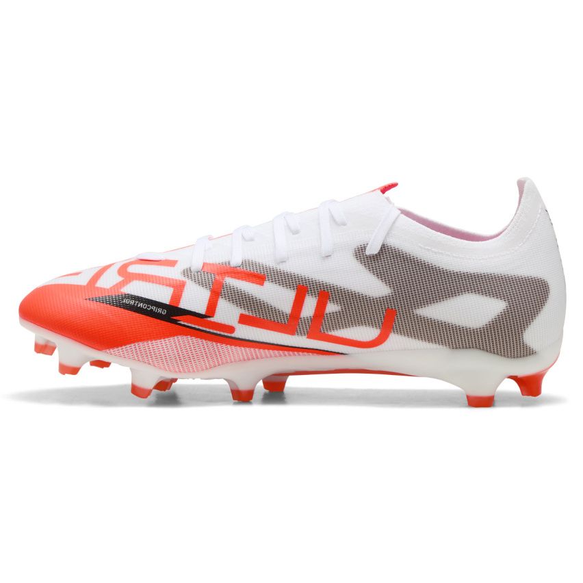 Rugby Shoes ULTRA 5 MATCH FG/AG Molded Cleats for Dry Ground White/Red - Puma