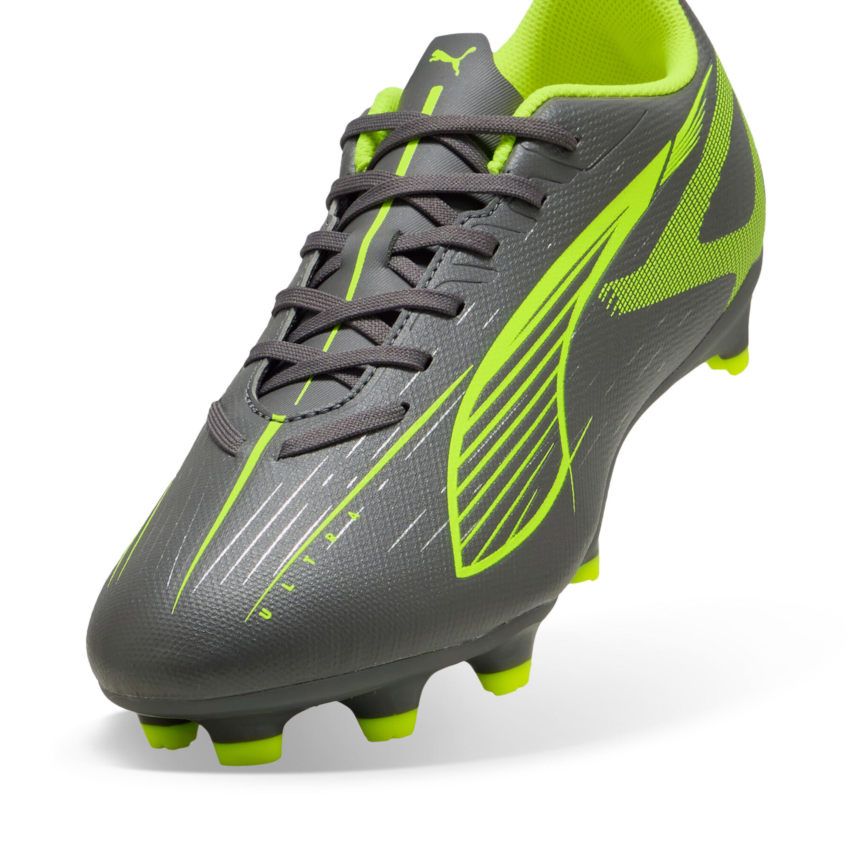 Ultra 5 Play Rugby Boots FG/AG Molded Studs Firm Ground Grey/Green - Puma