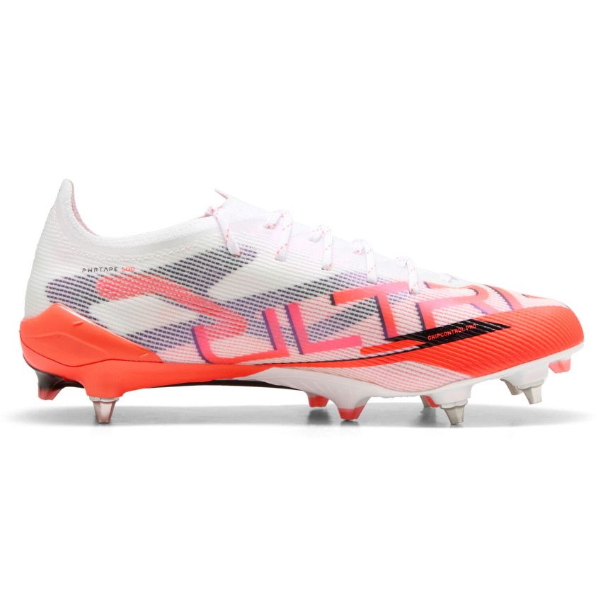Rugby Shoes Ultra 5 Ultimate MxSG Hybrid Cleats for Soft Ground/Red - Puma