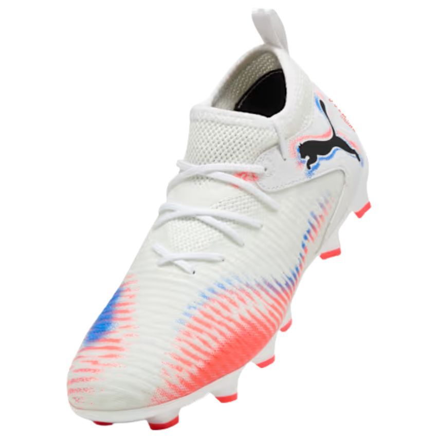 Children's Rugby Shoes Future 8 Match FG AG Molded Studs White Red Blue - Puma