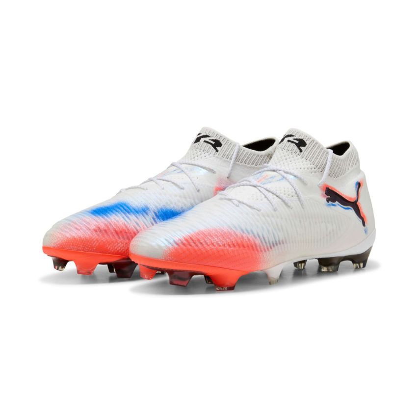 Rugby Shoes Future 8 Ultimate FG Molded Studs Dry Ground White Red Blue - Puma