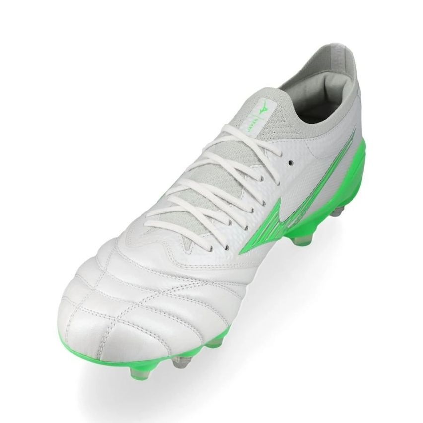 Hybrid Rugby Boots Morelia Neo IV Beta Japan SG Frontier White/Green - Mizuno