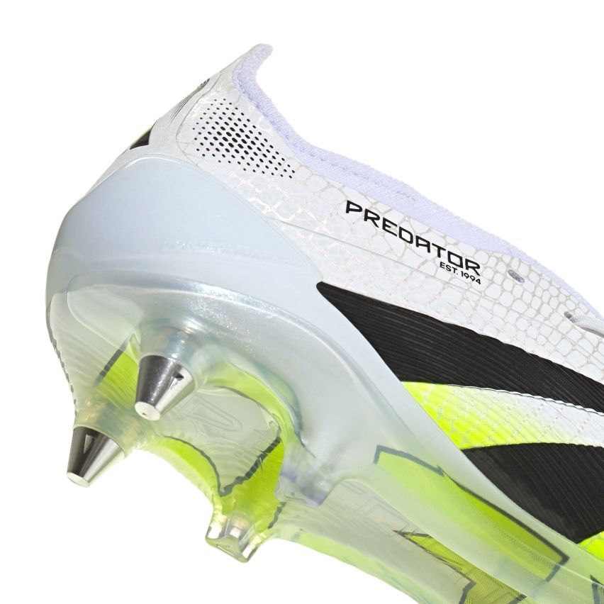 Predator Hybrid Elite SG Rugby Boots - White Yellow - Adidas