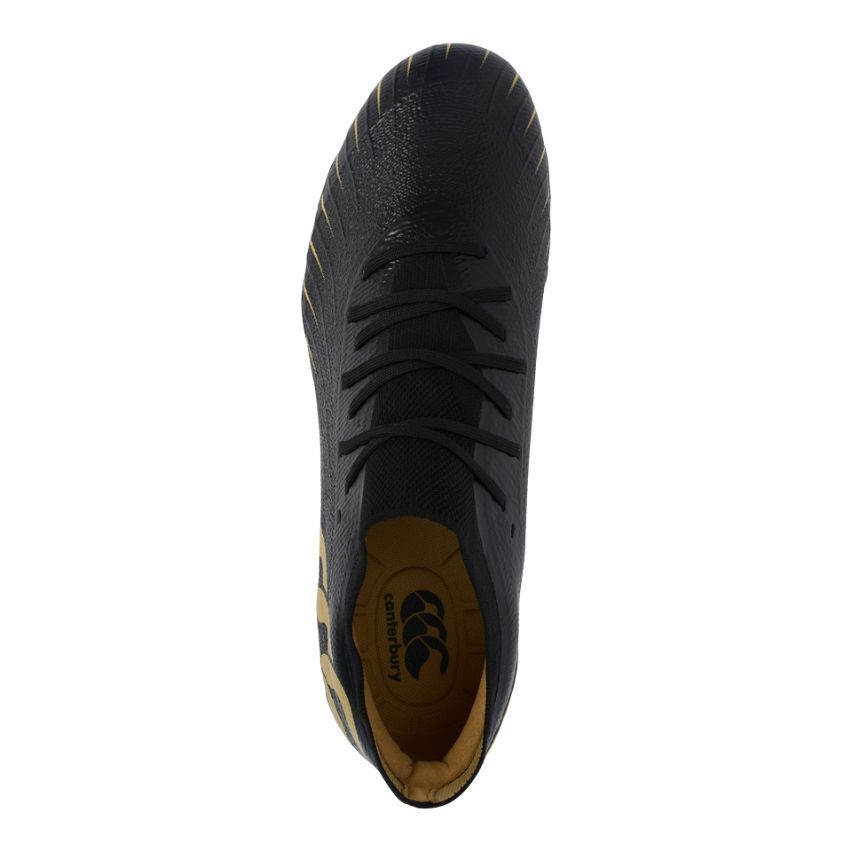 Rugby Boots Speed Infinite Elite Moulded Firm Ground Black and Gold - Canterbury