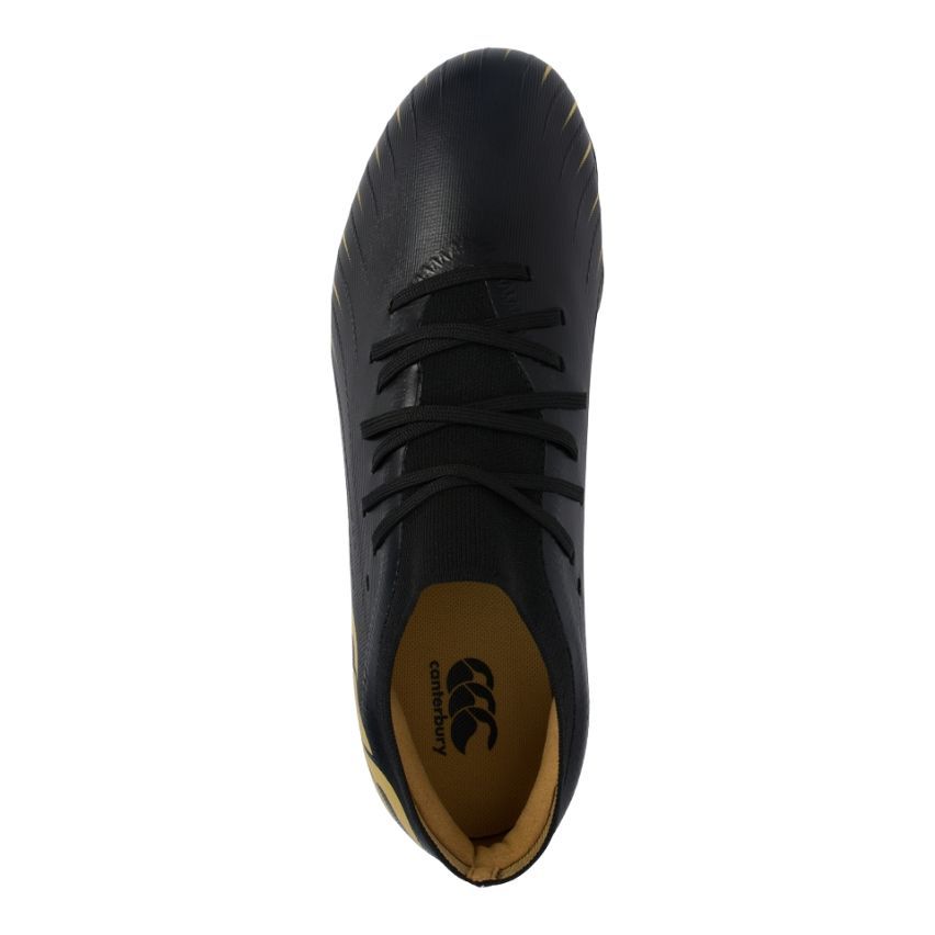 Speed Infinite Pro Rugby Boots Firm Ground Black and Gold - Canterbury