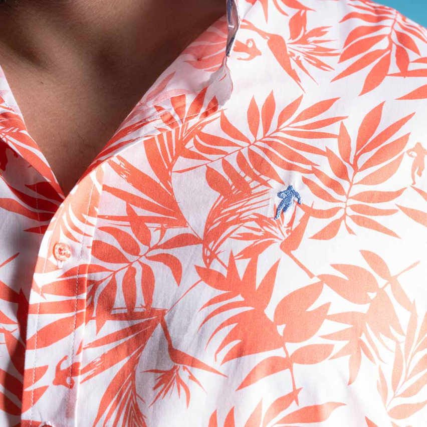 Short-Sleeve Rugby Shirt Flowers of Rugby Coral - Ruckfield