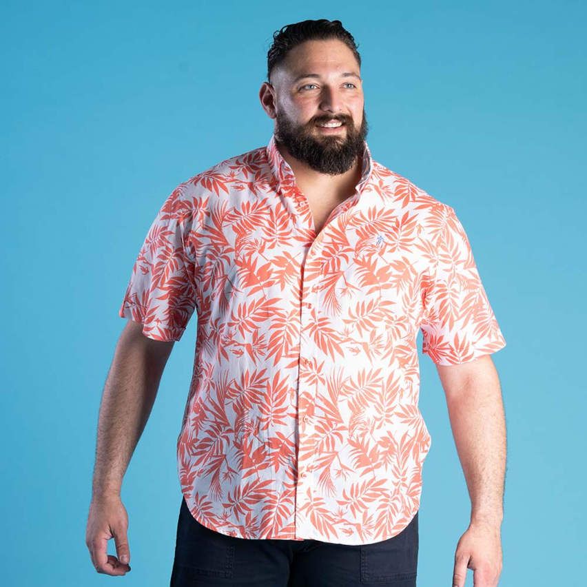 Short-Sleeve Rugby Shirt Flowers of Rugby Coral - Ruckfield