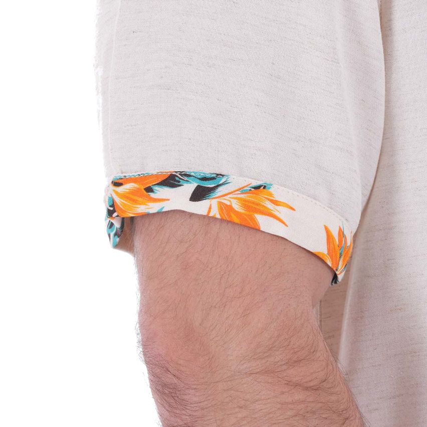 Short-Sleeved Off-White Palm Beach Shirt - Ruckfield