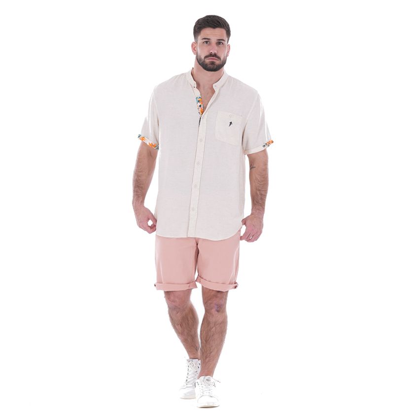 Short-Sleeved Off-White Palm Beach Shirt - Ruckfield