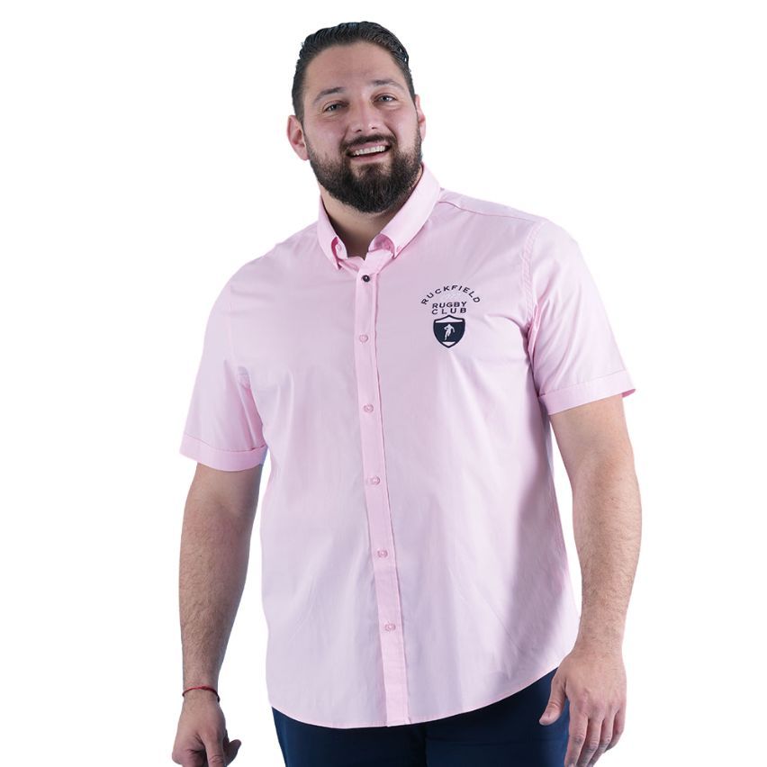 Short-Sleeved Pink Rugby Club Shirt - Ruckfield