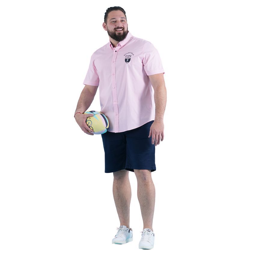 Short-Sleeved Pink Rugby Club Shirt - Ruckfield
