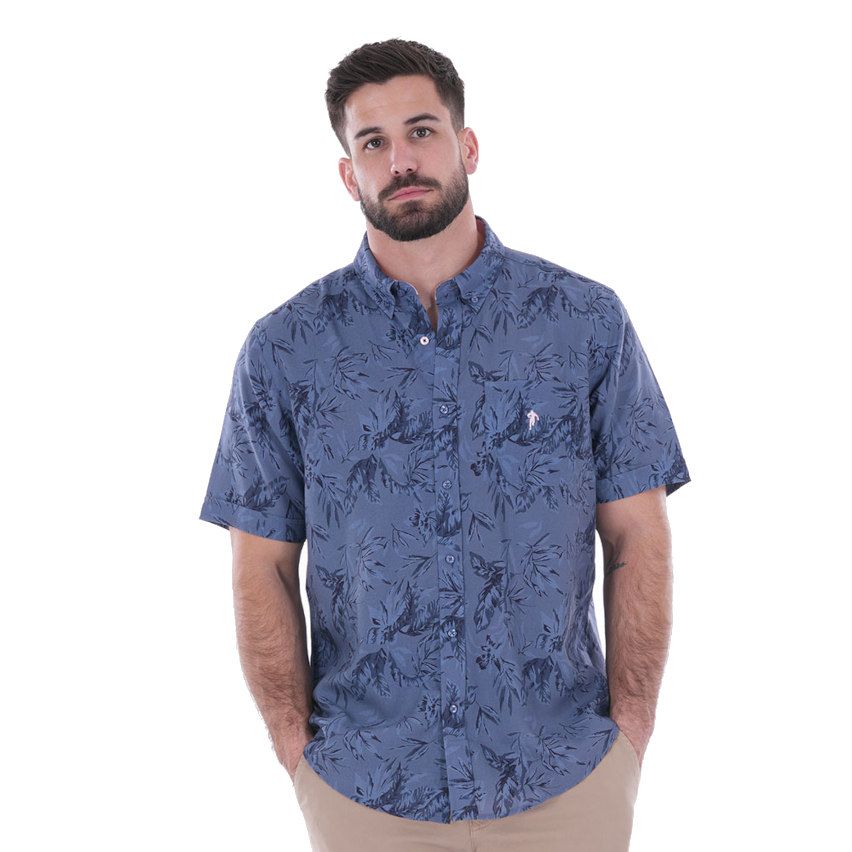 Short-Sleeved Rugby Shirt Flowers of Rugby Blue - Ruckfield