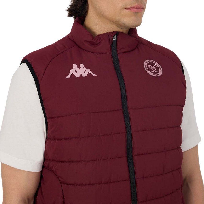 Sleeveless Rugby Down Vest Mikelit Union Bordeaux Bègles Red 2025/2026 - Kappa