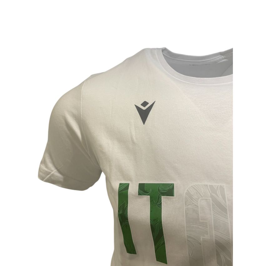 Italy Rugby T-Shirt White - MACRON